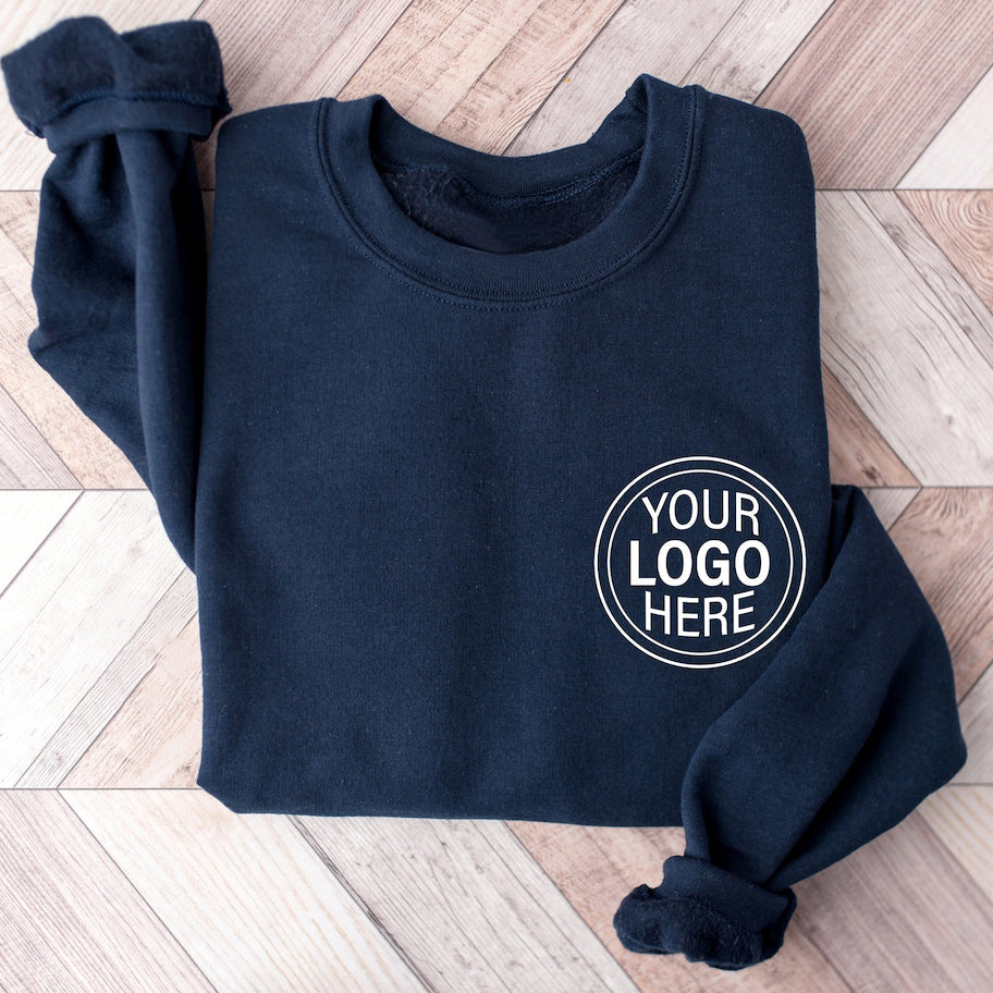 Custom Logo Sweatshirt Personalized Company Logo Sweatshirt Gift for Team & Business