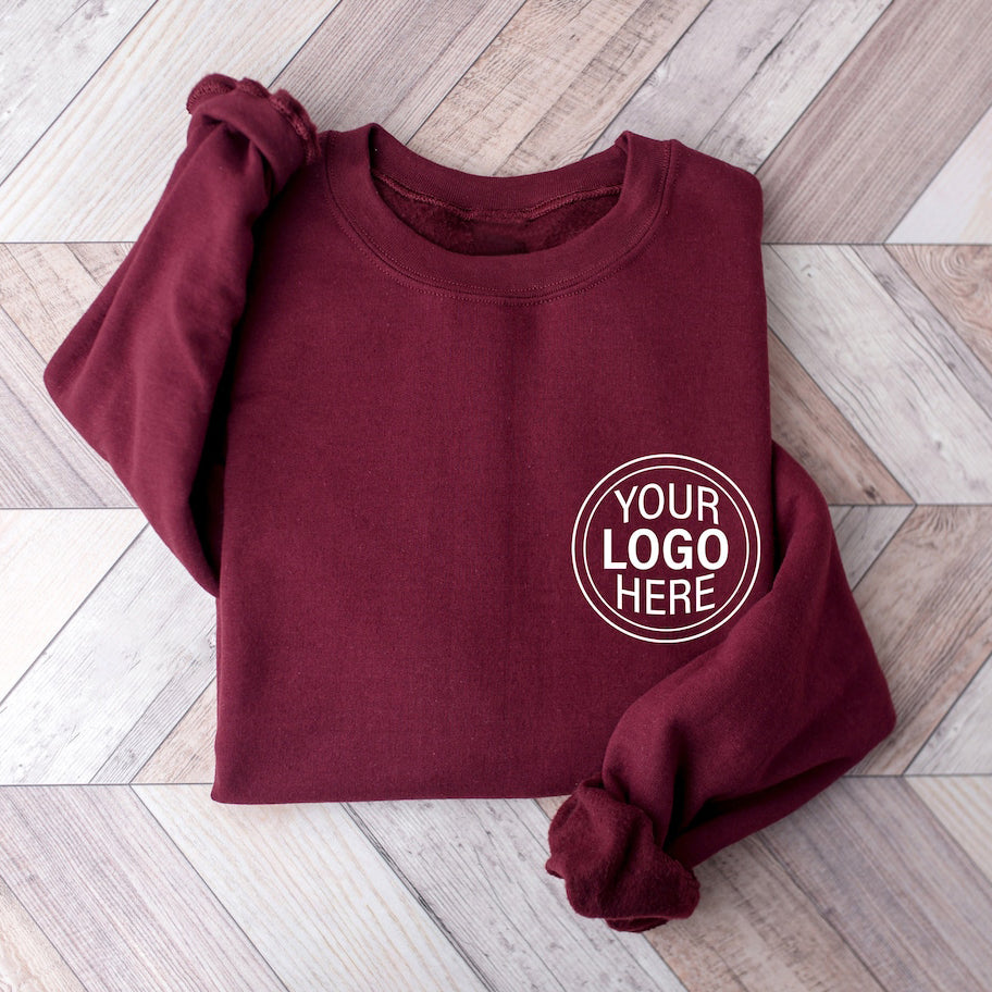 Custom Logo Sweatshirt Personalized Company Logo Sweatshirt Gift for Team & Business