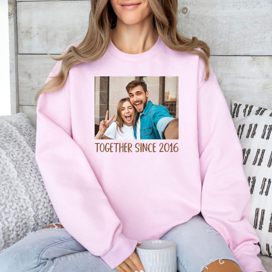 Custom Photo with Text Shirt Personalized Team & Family Photo Printed Tee