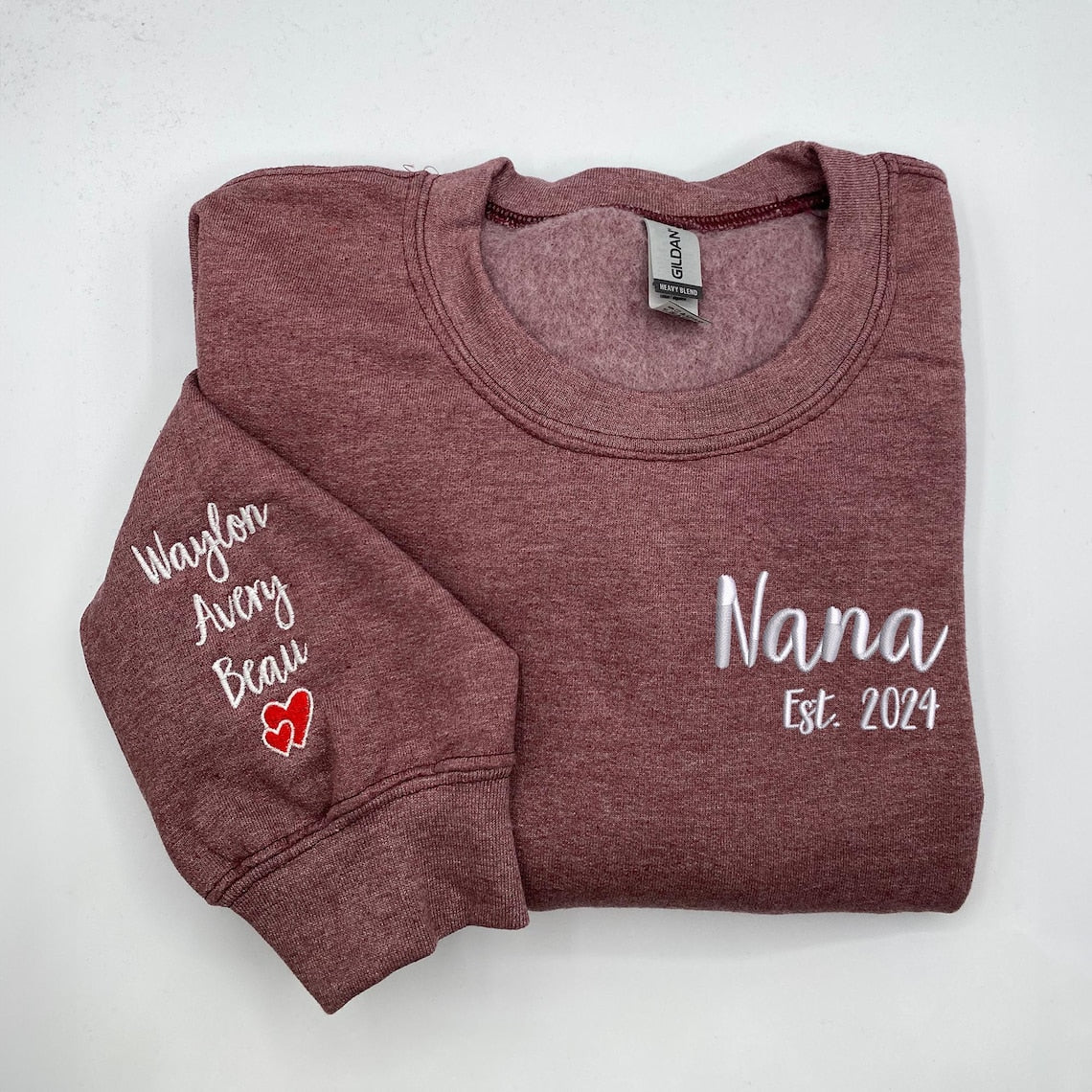 Embroidered Nana Sweatshirt Custom Grandma with Kids Name Sweatshirt Gift for Family