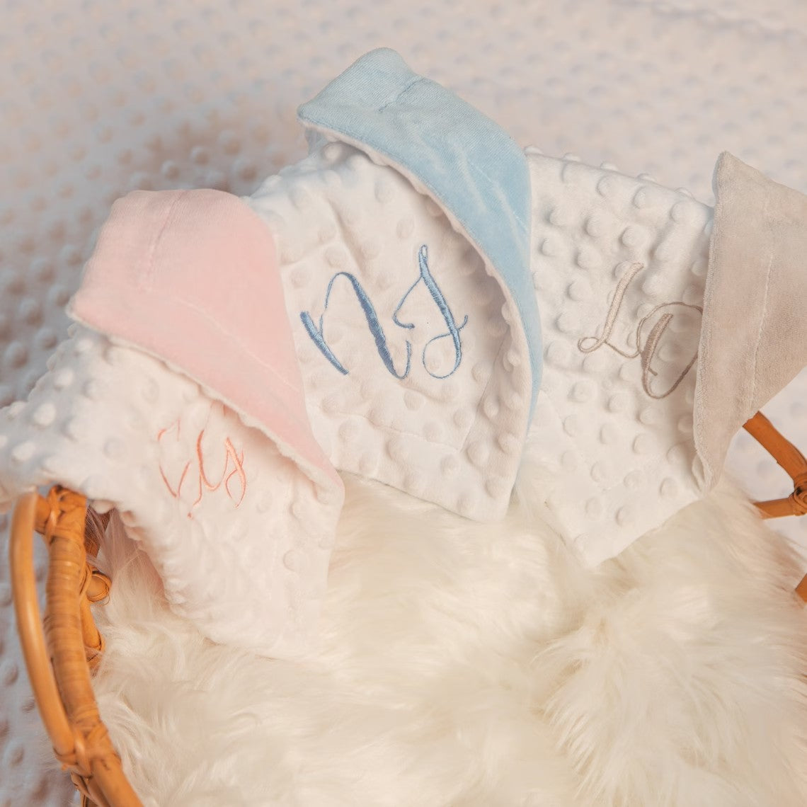 Personalized Baby Blanket Custom Newborn Minky Blanket with Name