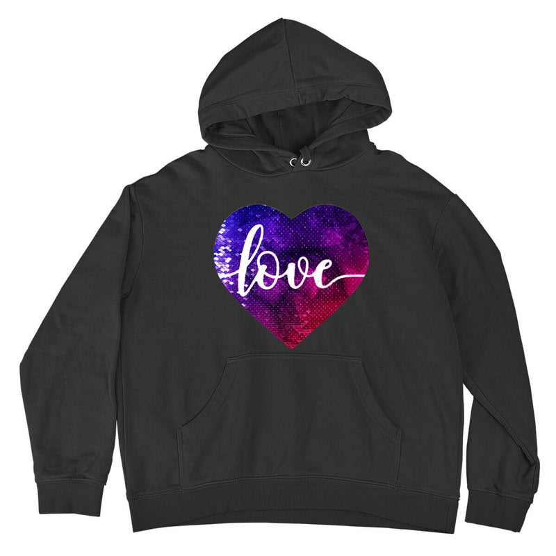 Flip Sequin Shirt Personalized Sequin Heart-Shaped Couple Photo T-Shirt Unique Love Theme Gift for Family