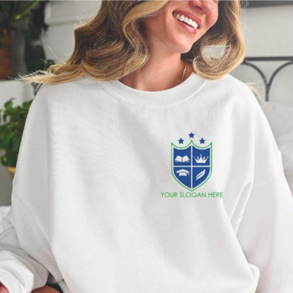 Custom Logo Sweatshirt Personalized Company Logo Sweatshirt Gift for Team & Business