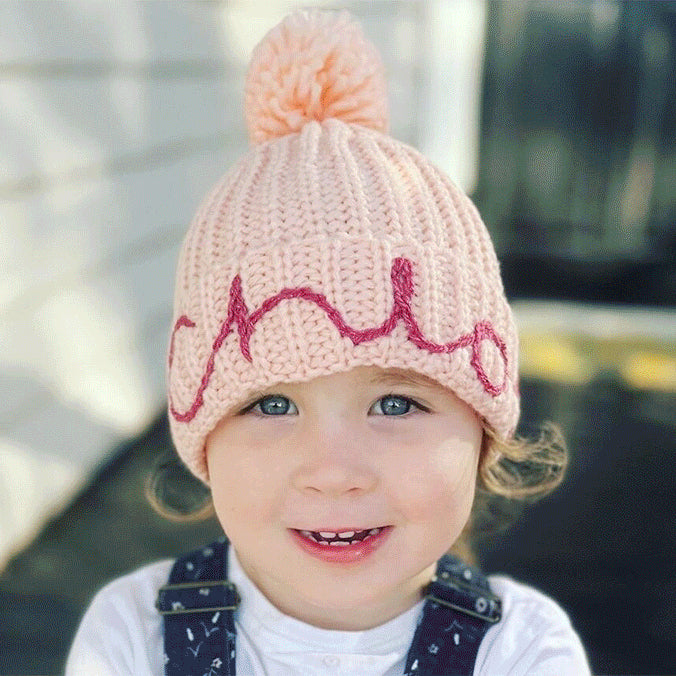 Custom Embroidered Baby Beanie Personalized Handmade Hat for Babies and Toddlers