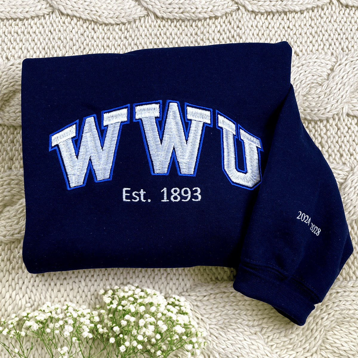 Custom Embroidered Sweatshirt Personalized Add Your Text Sweatshirt Gift for Friends & Family