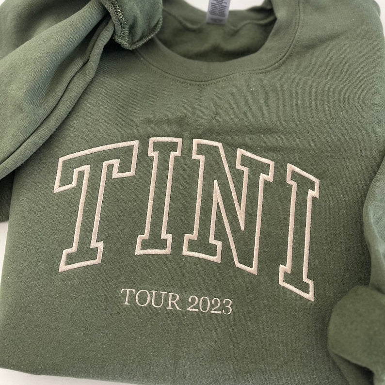 Personalized Embroidered Text Sweatshirt Custom Text Sweatshirt for Team Group & College