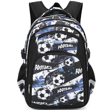 Soccer-Print Backpack Kids Bookbag Football Schoolbag