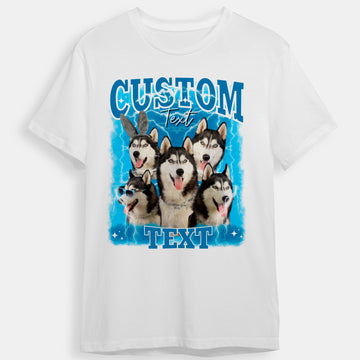 Custom Bootleg Shirt Personalized Dog Photo & Name Shirt Gift for Pet Lover