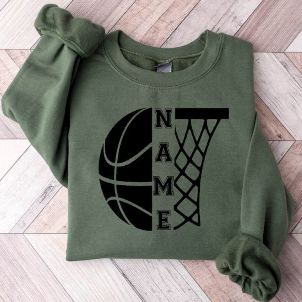 Custom Game Day Sweatshirt Personalized Basketball Mama with Name Printed Sweatshirt