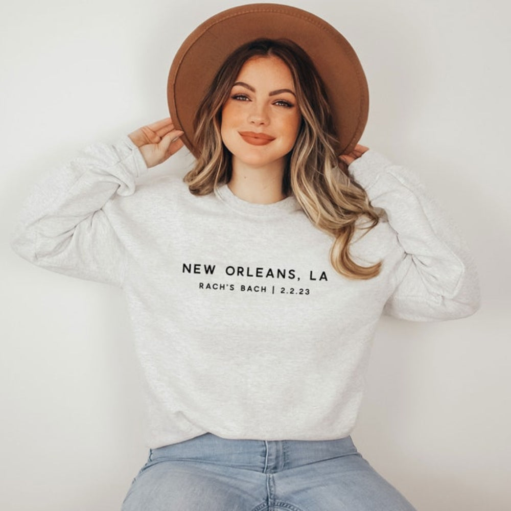 Personalized Quote Sweatshirt Custom Text with Date Printed Sweatshirt