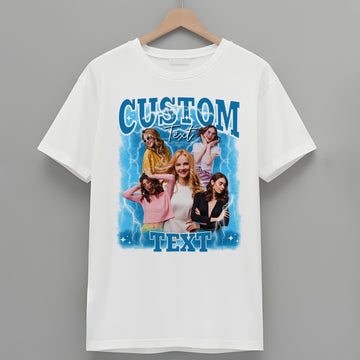 Vintage Bootleg Rap Shirt Personalized with Your Own Photo & Text Unique Gift for Friends