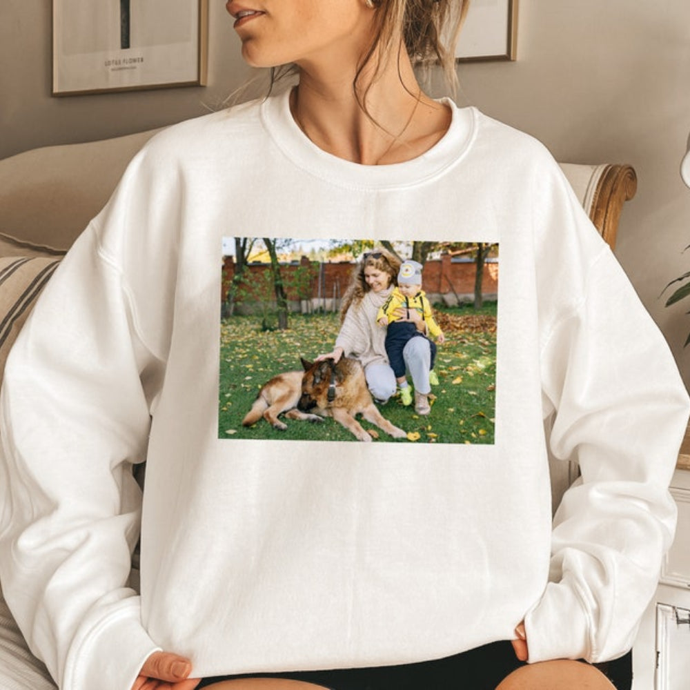 Personalized Add Your Own Photo Sweatshirt Unique Photo Sweatshirt Gift ideas