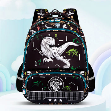 Dinosaur Backpack for Kids School Bookbag with Reflective Strips