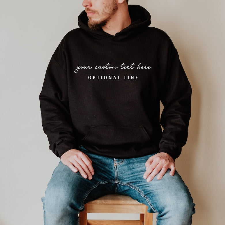 Custom Add Your Text Printed Sweatshirt Personalized Gift for Friend & Family