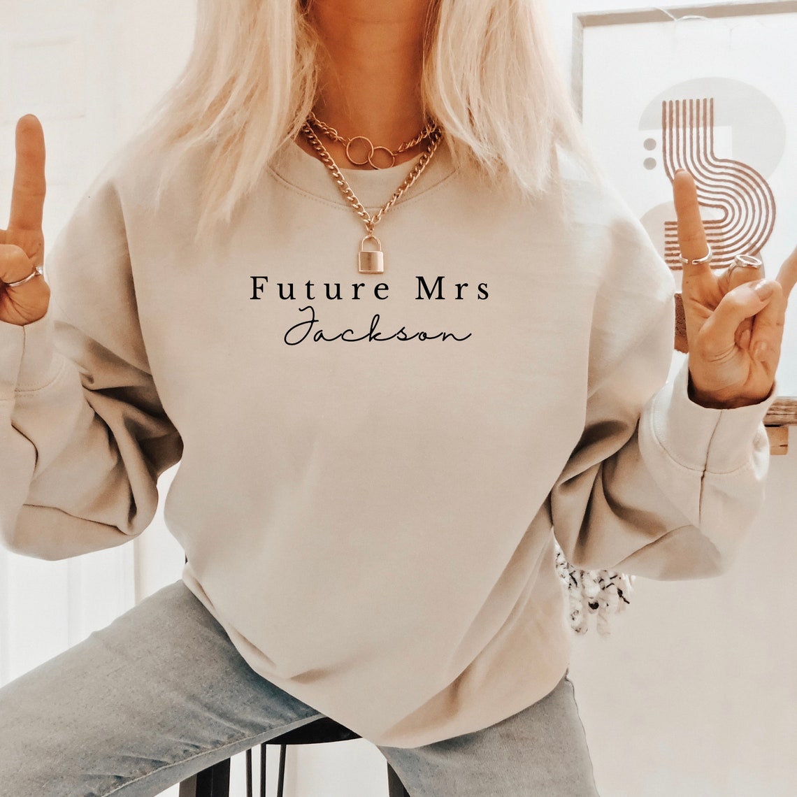 Custom Engagement Sweatshirt Personalized Future Mrs Bride To Be Pullover