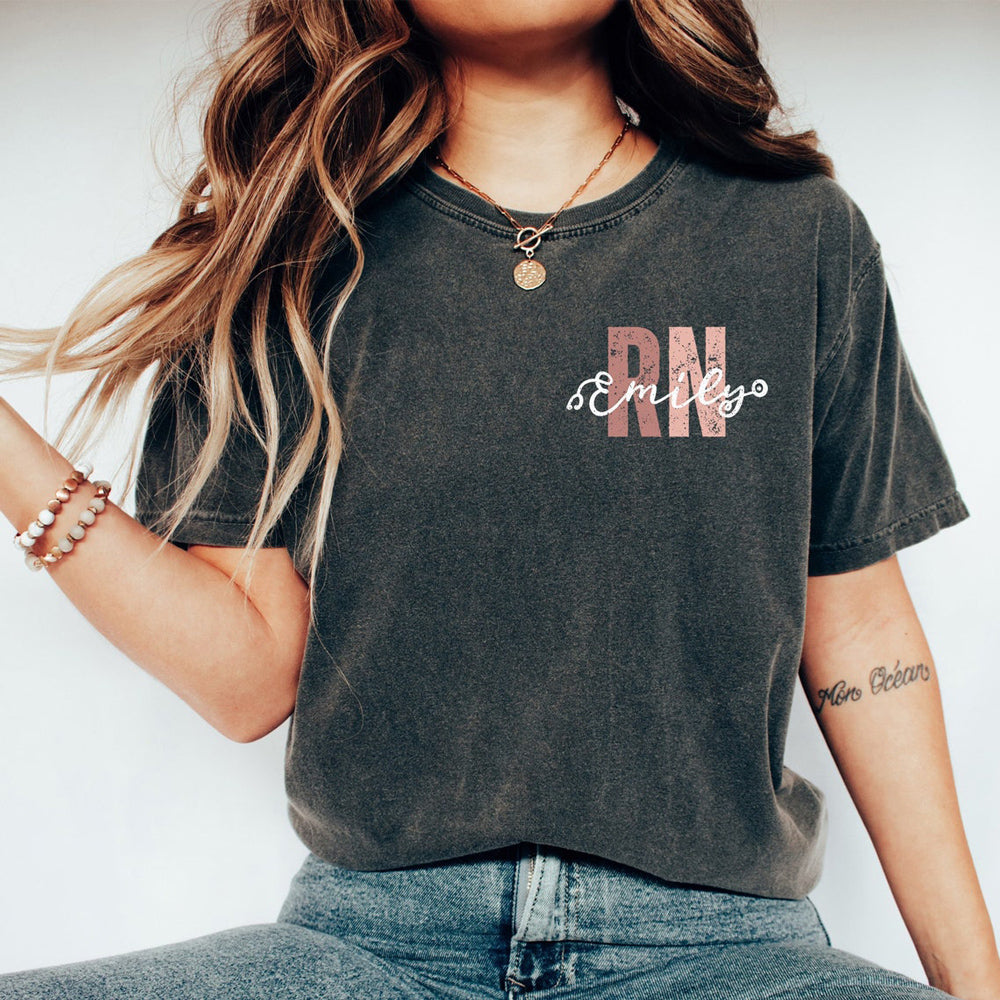 Custom RN Shirt Personalized Registered Nurse Grad T-shirt