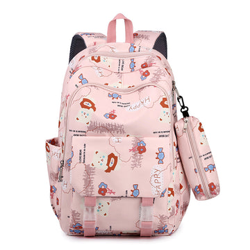 Bear Backpack for Kids Large Bookbag with Pencil Bag 2pcs/set