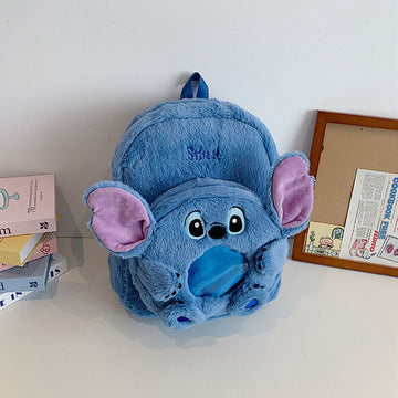 Plush Stitch Backpack Cute Bookbag For Kids