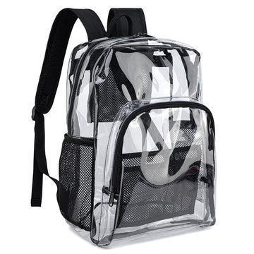 Large Clear Backpack for School See-Through Bag for Kids Grades 3–8