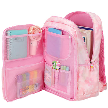Cute Girls Backpack with Multi-Compartment Elementary School Backpack Cute Princess Bookbag