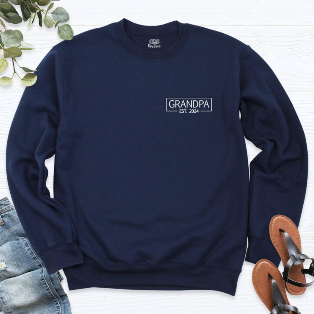 Personalized Text Est Time Printed Sweatshirt