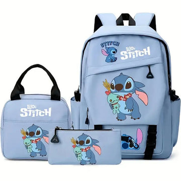 Stitch Backpack Set 3pcs Bookbag Lunchbag Pencil Case For School