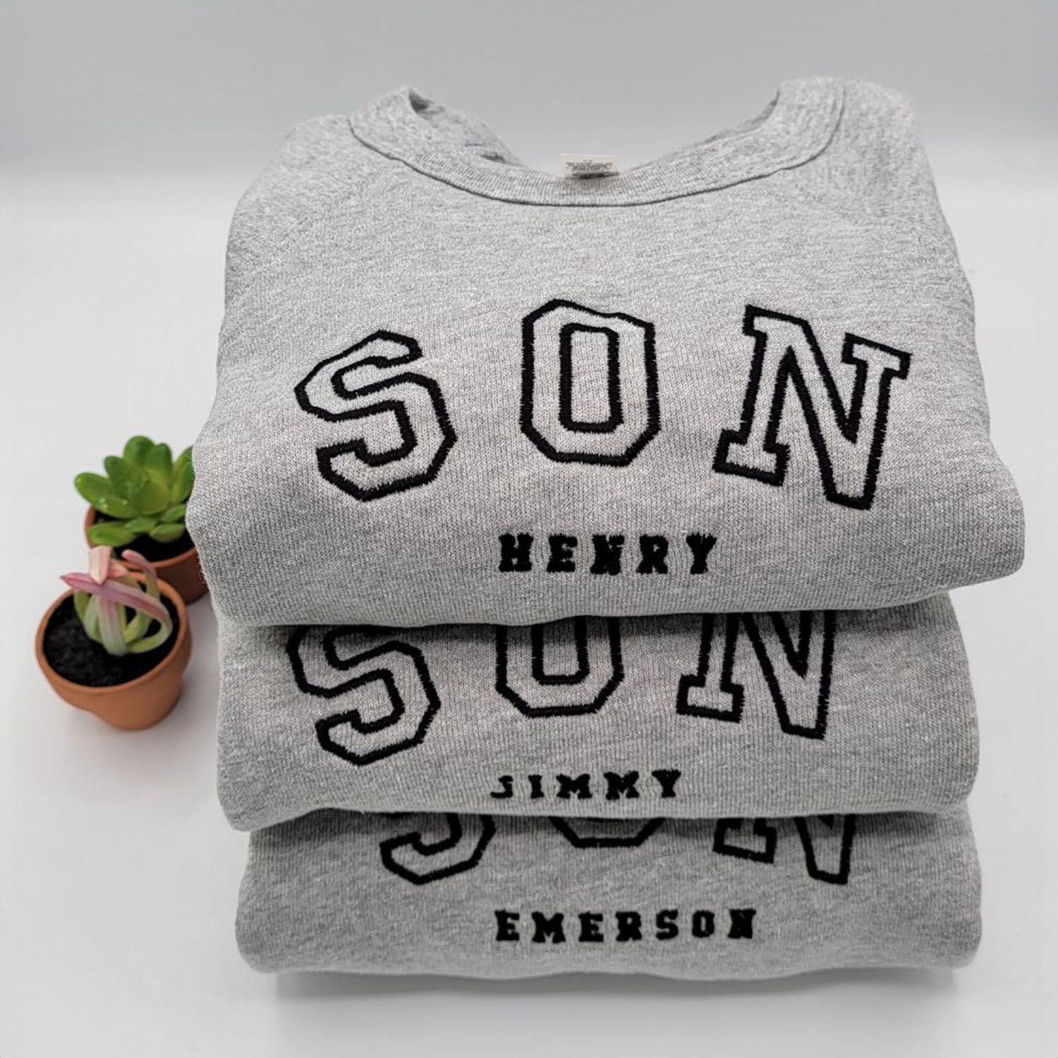 Custom Embroidered Sweatshirt Personalized Add Your Text Sweatshirt Gift for Friends & Family
