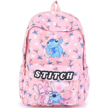 Stitch Backpack Cartoon Pattern Bookbag For School