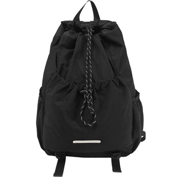Simple Drawstring Backpack Unisex School Bookbag