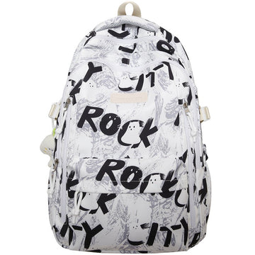 Graffiti Pattern Backpack For Kids School Bookbag For Girls