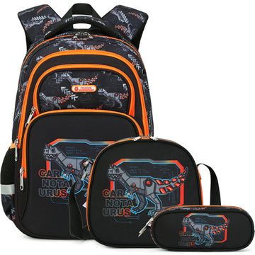 3pcs Kids Backpack Set Lightweight Schoolbag For 1-3th Grade Boys