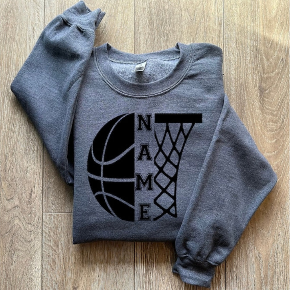 Custom Game Day Sweatshirt Personalized Basketball Mama with Name Printed Sweatshirt