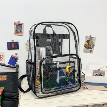 Waterproof PVC Clear Backpack Stadium Approved Heavy Duty