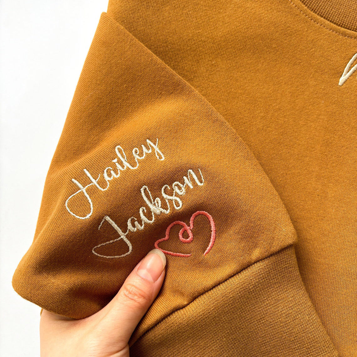 Custom Embroidered Mama Sweatshirt with Kids Names On Sleeve Best Mom Sweatshirt Gift for Friend & Family