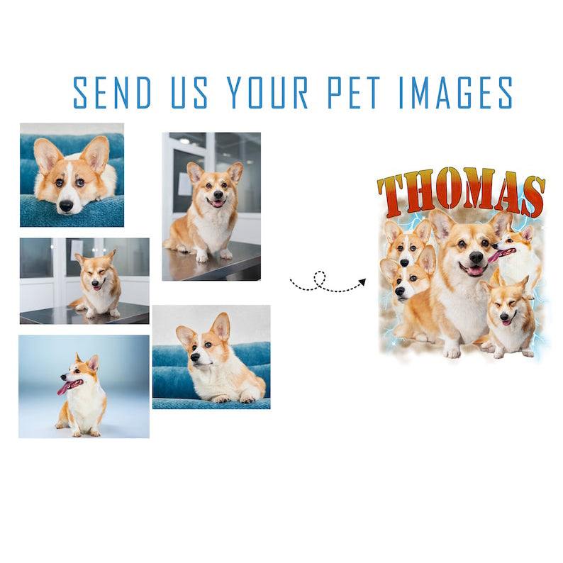 Personalized Vintage Dog Bootleg Shirt Unique Pet Photo Tee Gift For Dog Mom/Dad