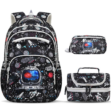 3pcs Kids School Backpack Set Cartoon Printing Elementary School Bag