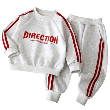 Kids Retro Sporty Sweatshirt Set Unisex DIRECTION Graphic 2 Piece Outfit