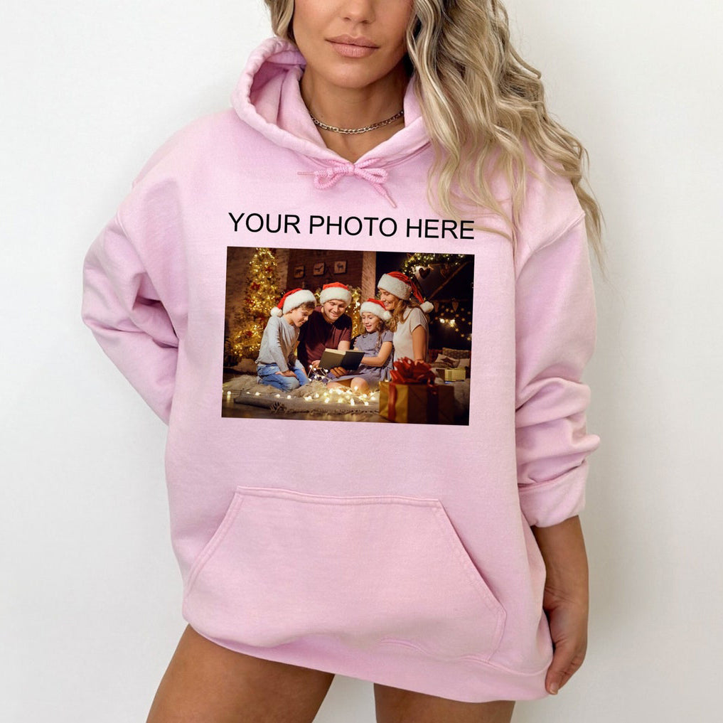 Personalized Photo with Text Sweatshirt Custom Family Photo Sweatshirt Unique Birthday Gift