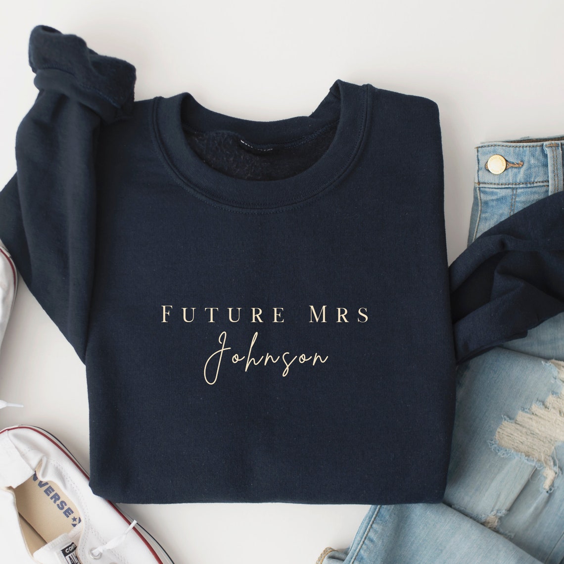 Custom Engagement Sweatshirt Personalized Future Mrs Bride To Be Pullover