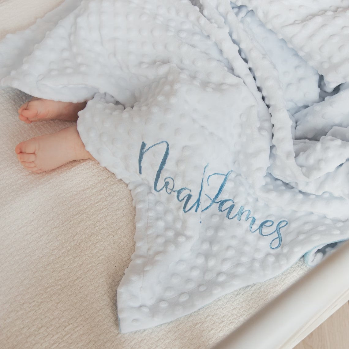 Personalized Baby Blanket Custom Newborn Minky Blanket with Name