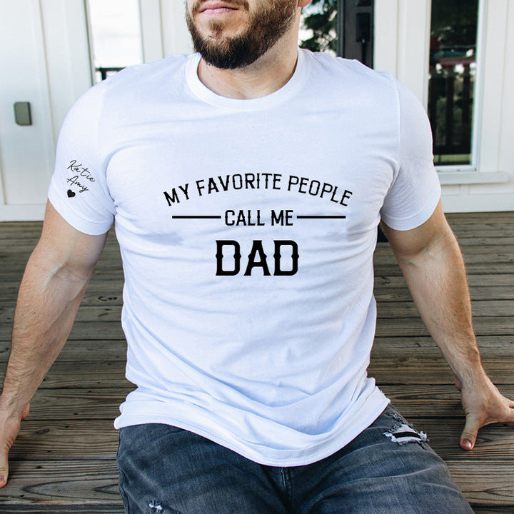 Custom Dad Shirt Personalized My Favorite People Call Me Papa T-shirt Gift for Father's Day
