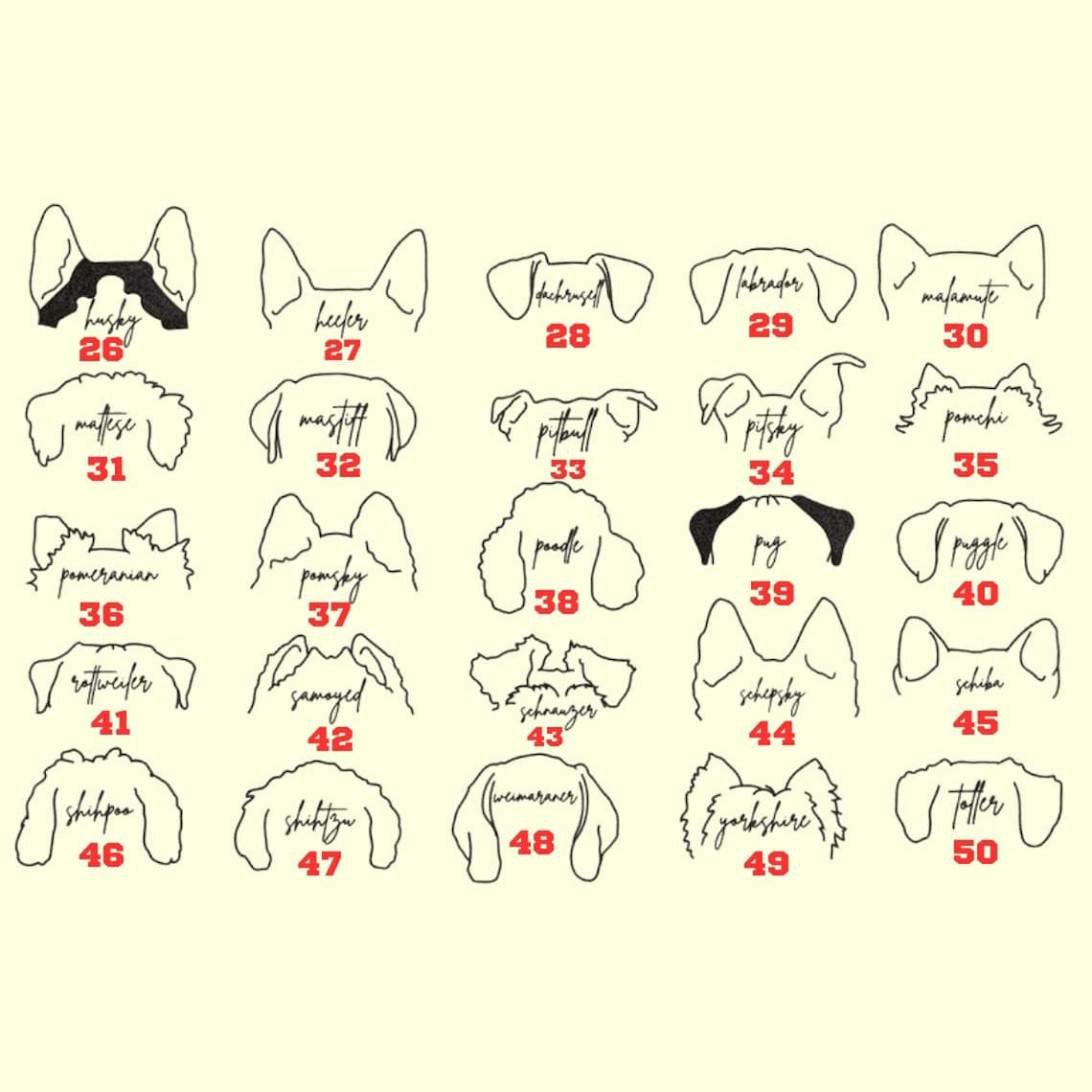 Custom Embroidered Custom Dog Ears with Name Sweatshirt