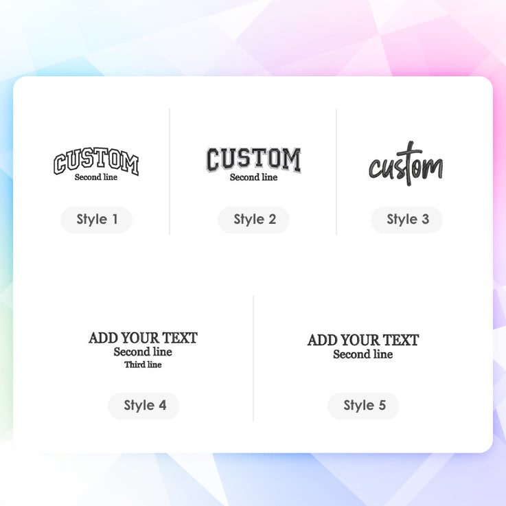 Personalized Embroidered Text Sweatshirt Custom Text Sweatshirt for Team Group & College