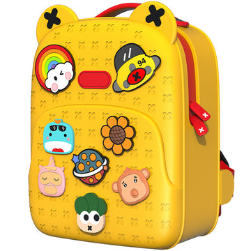 Soft EVA Silicone Backpack Stylish DIY Bookbag For Kids