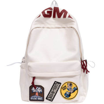 Stylish Commuting Backpack Retro Schoolbag For Boys Girls