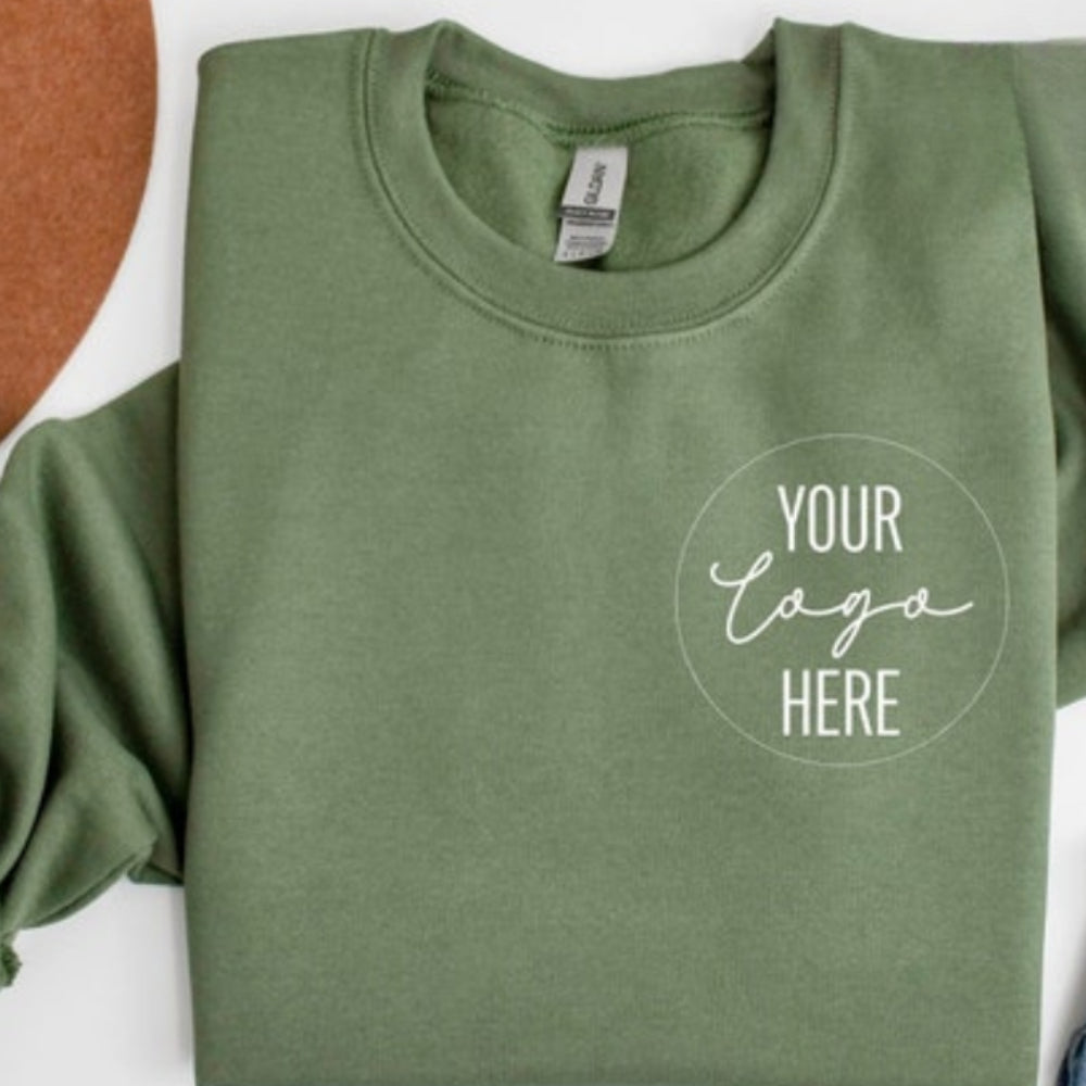 Custom Logo Sweatshirt Personalized Company Logo Sweatshirt Gift for Team & Business
