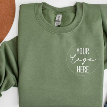 Custom Logo Sweatshirt Personalized Company Logo Sweatshirt Gift for Team & Business