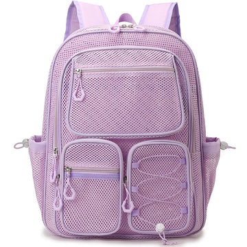 Multi-Pocket Breathable Mesh Backpack Large Capacity Travel & School Daypack