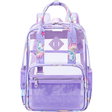 Clear Backpack Large See Through Bookbag For 1-6 Grade Girls