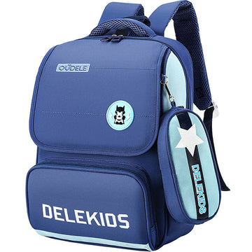 Lightweight School Backpack For Grades 1-6 Kids Spine-protecting Bookbag